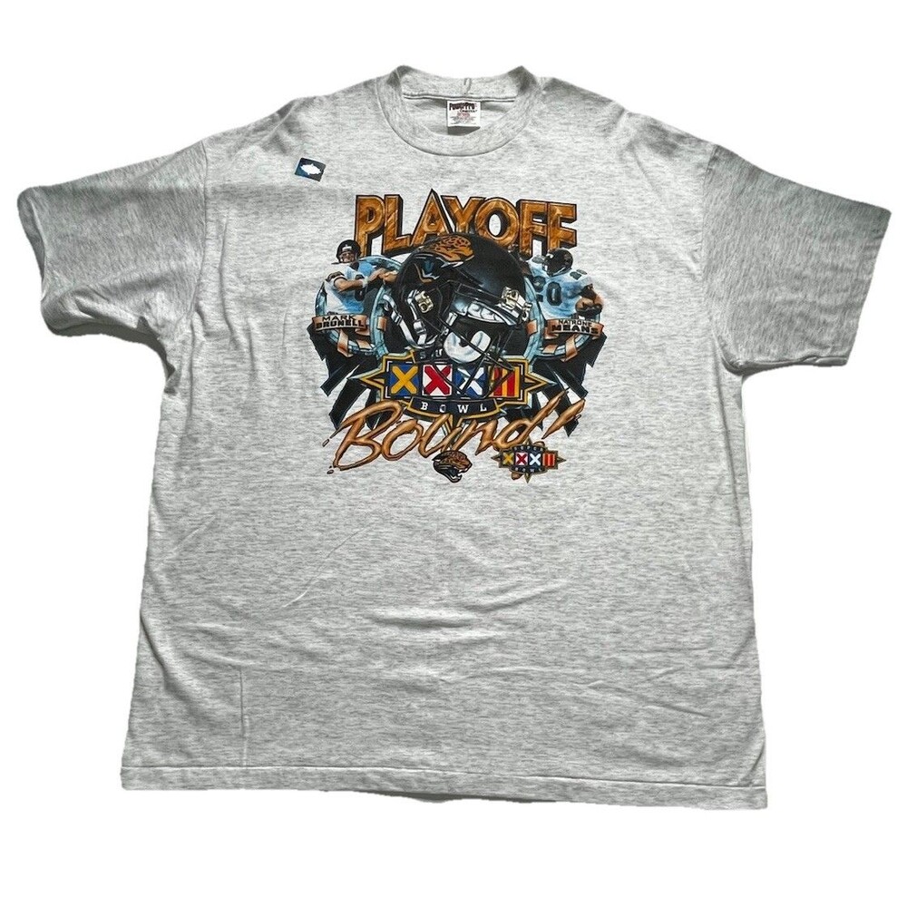 Jacksonville Jaguars Vintage 90s Play Off Bound Single Stitch T Shirt XXL